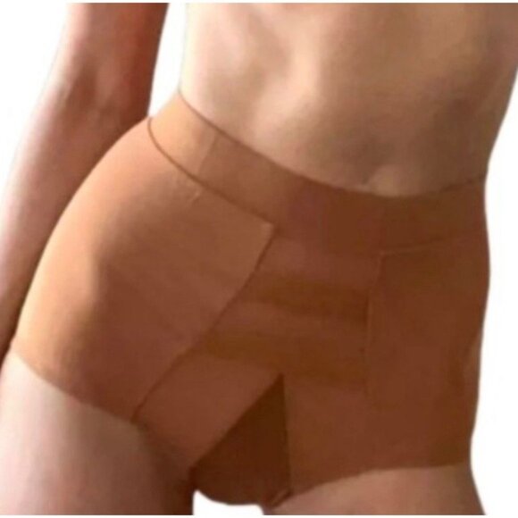 NWT $48 HAH X Free People Hi Waisted Panty Size XS Brown Sugar Sheer Pin Up - Picture 2 of 11